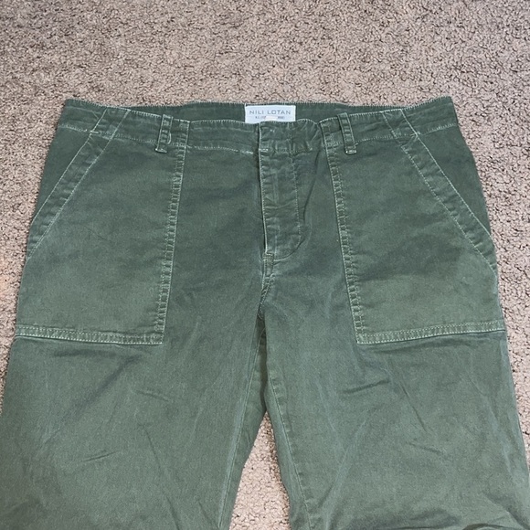 Nili Lotan Military Cropped Pants Camo Green 10 - Picture 5 of 11